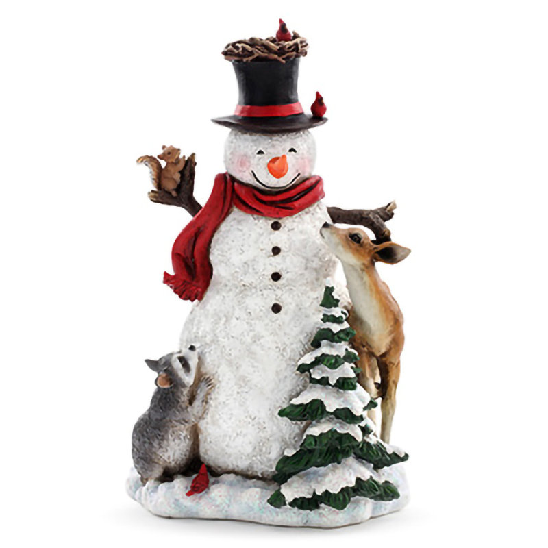 Bonhomme de neige avec animaux