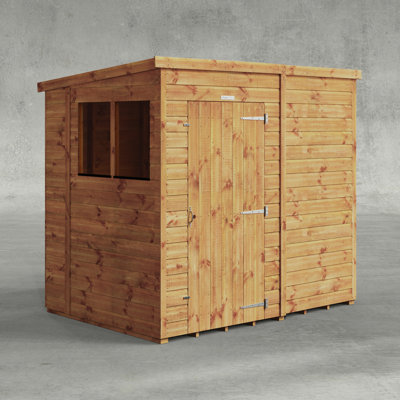 Powersheds 7 x 5ft Timber Tongue & Groove Pent Garden Shed