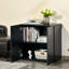 Gorkem Freestanding Storage Cabinet w/ Two Shelves Wooden Sideboard - Black