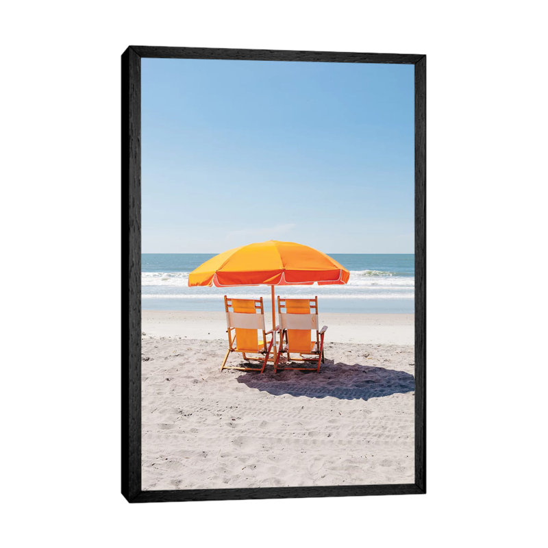 Folly Beach II by Bethany Young - Print on Canvas, Black Framed, 66.04cm H x 45.72cm W x 3.81cm D