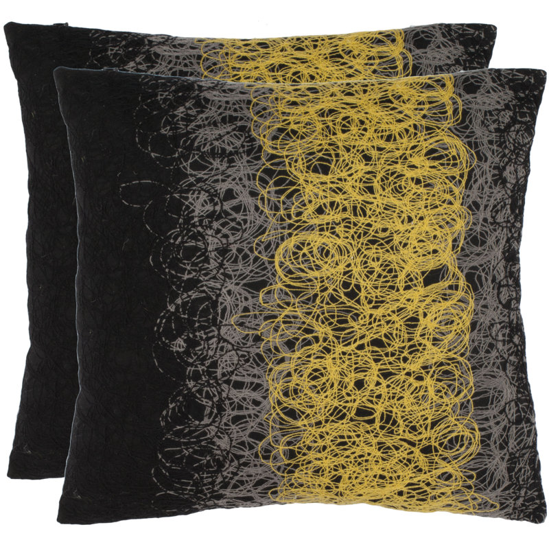 Simon Embroidered Reversible Throw Pillow