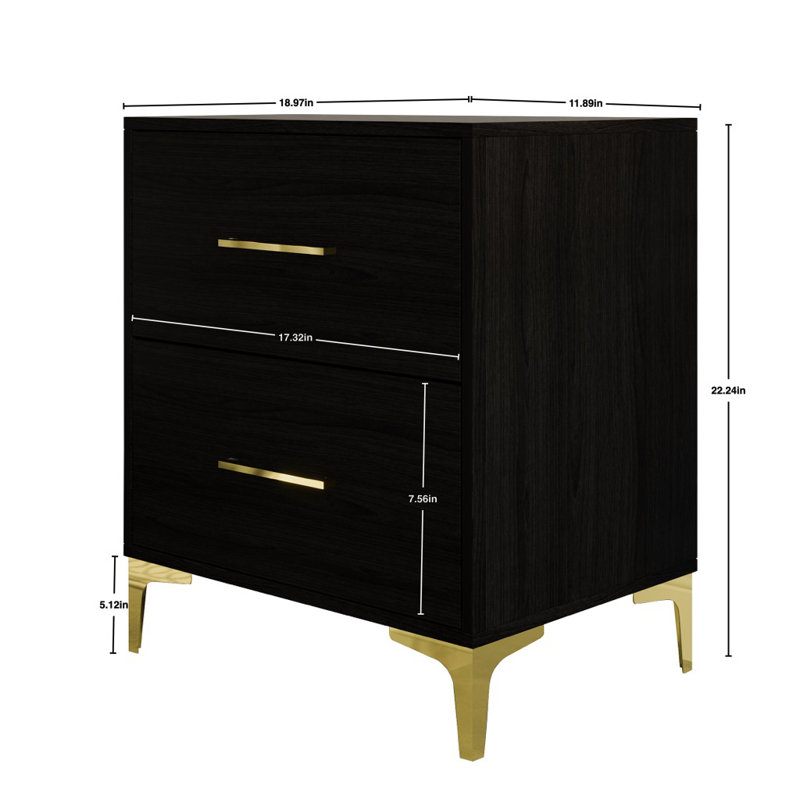 Lausyn Upholstered Standard 3 Piece Bedroom Set, Black, Full