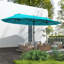 Parasols et accessoires pour l'extérieur en acier bleu avec finition bleue de 15 po-1912836749