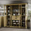 Grande armoire de cuisine Doerschuk avec portes en verre et 2 tiroirs, tablettes réglables, armoire de rangement modulaire pour la cuisine, l 65 po x H 71,5 po-259426780