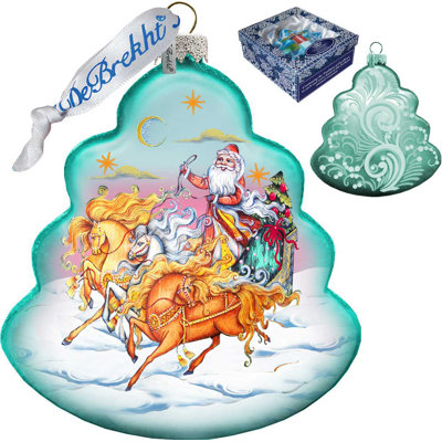 Holiday 4'' Handmade Glass Holiday Shaped Ornament