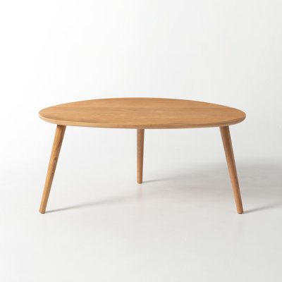 Table basse moderne en chêne massif 33,5 "