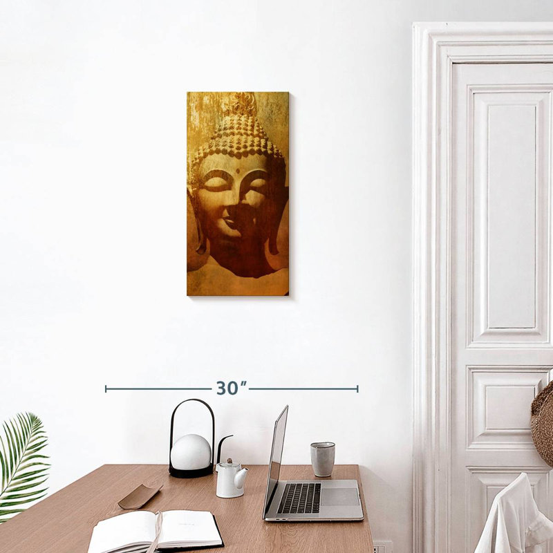 Antique Buddha Head, 24" H x 12" W