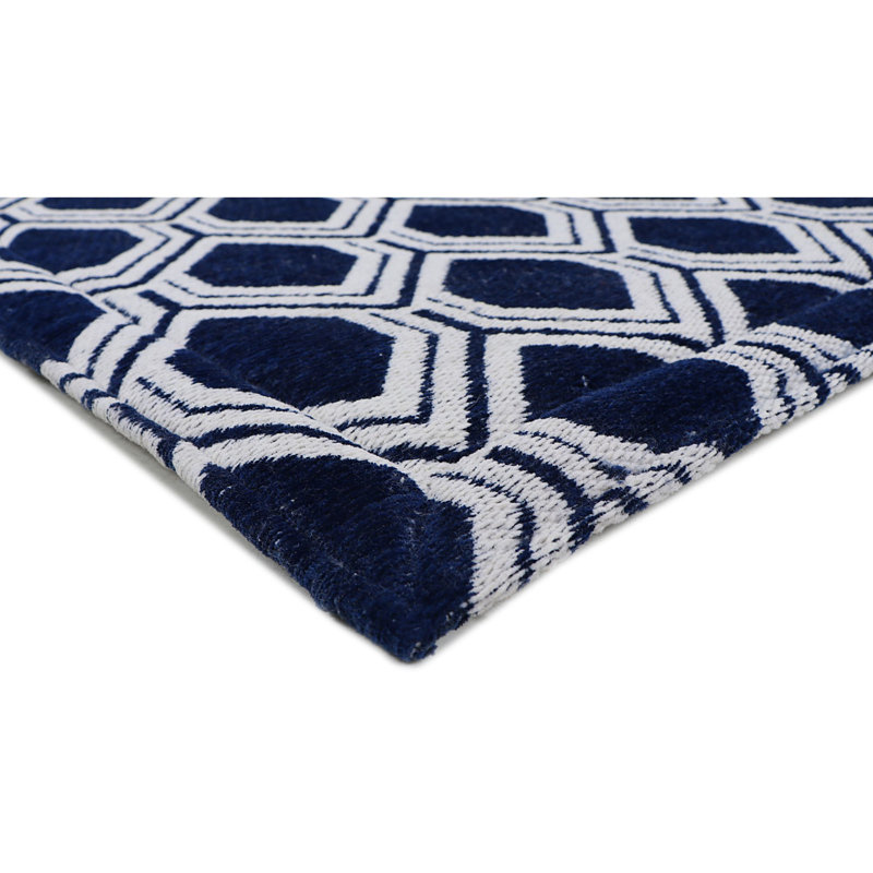 Black Polyester Anti-Fatigue Kitchen Mat with Cotton Canvas Backing