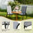 All-Weather Stackable Patio Chairs, Durable Textilene Fabric with Armrests, Sturdy Metal Frame, Ergonomic Quick-Dry Outdoor Dining Chairs for Backyard & Poolside(Gray, 8pcs)-126637972-109080129