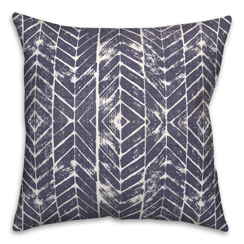 Abstract Outdoor Throw Pillow, Blue, 18" x 18"