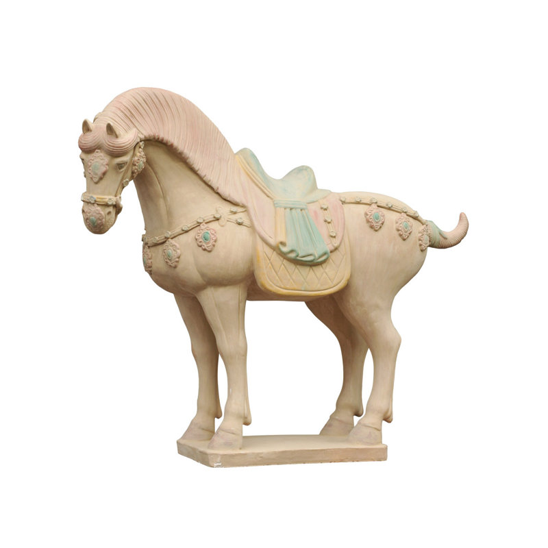 Rigsby Tang Saddled Large Horse Statue
