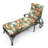 72" x 21" Keekee Bamboo Grey Floral Outdoor Chaise Lounge Cushion with Ties and Loop-795087025
