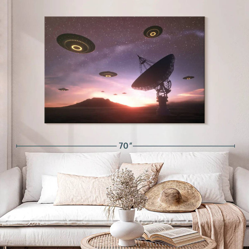 Kelan Alien Spaceships, 34" H x 51" W