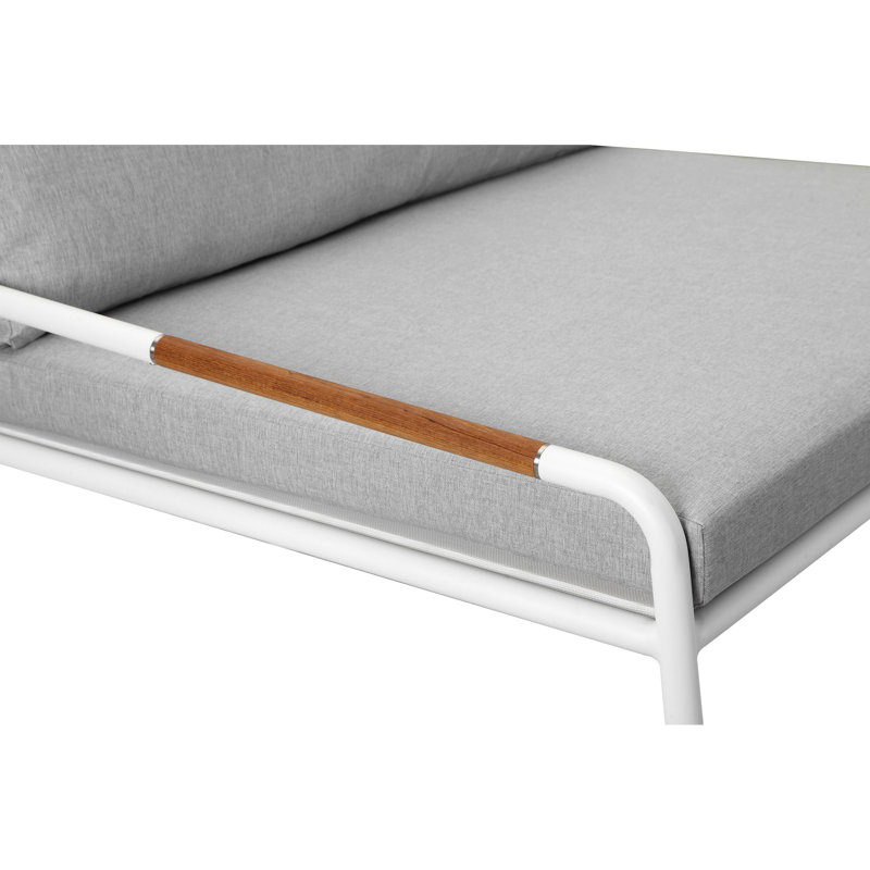 Stokes 51'' Powder Coated Aluminum Outdoor Daybed