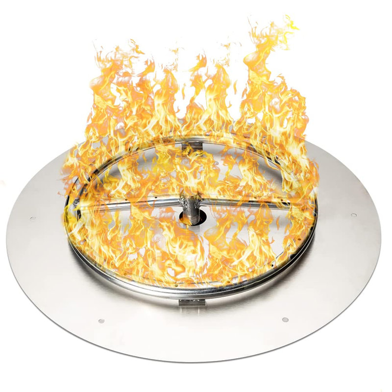 Foyer et anneau de brûleur en acier inoxydable, pour propane liquide ou gaz naturel, poêle de 18 pouces, anneau de 12 pouces, 90 000 BTU maximum