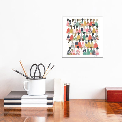 Pastel Diverse People Of Color by LouLouArtStudio - Print on Canvas