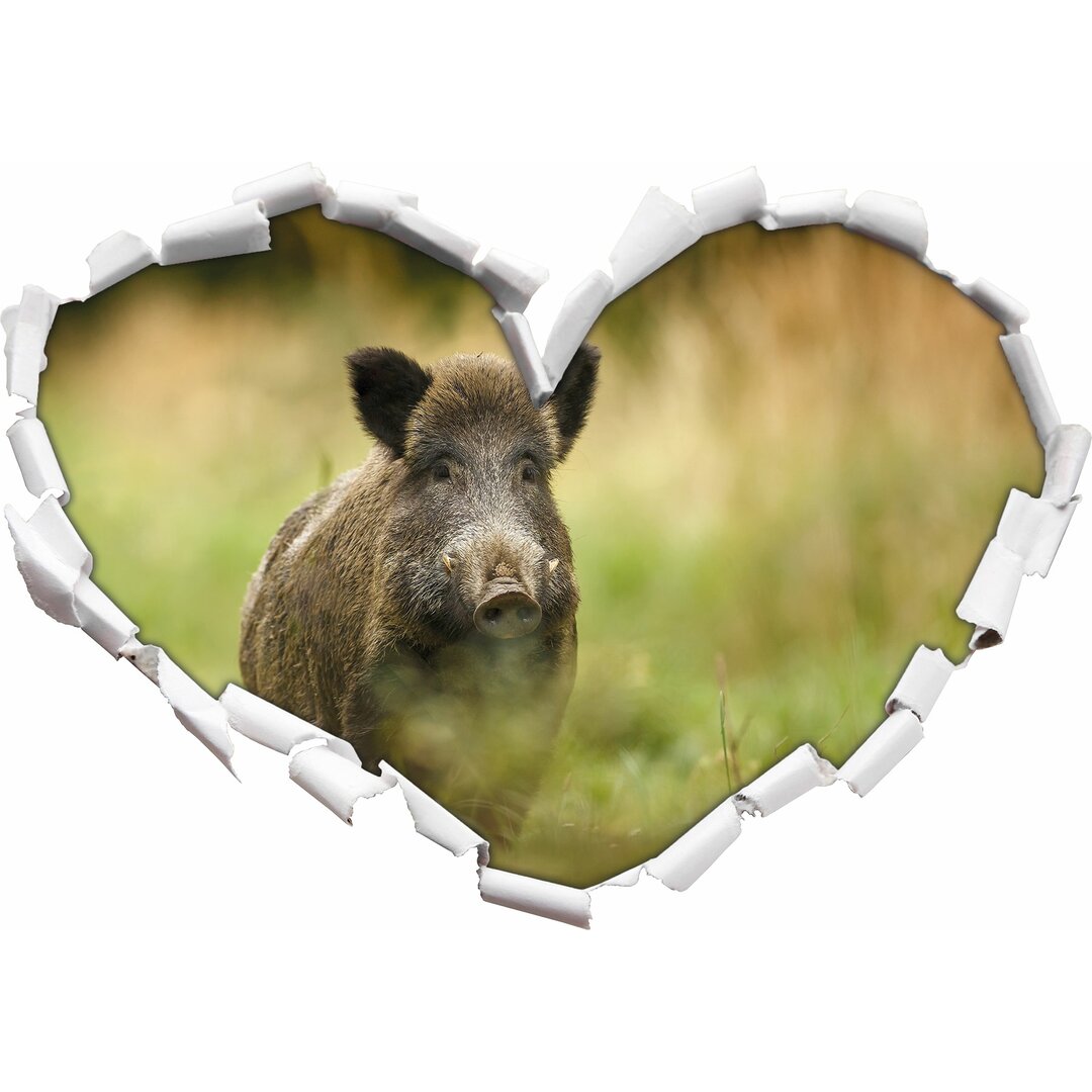 Wandtattoo Stolzes Wildschwein im Wald