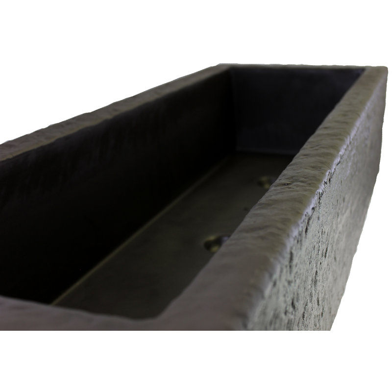 Extra Large Bronze Resin Rectangular Trough Planter