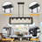 Rectangular Linear 5-light Pendant Lights