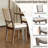 7-Piece Extendable Dining Table Set for 6, Rectangular Kitchen Table with 6 Upholstered Dining Chairs, Curved Back & Solid Wood Frame-504201831