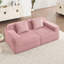 Canapé modulaire à 2 places sans siège, canapé modulaire Cloud avec assise profonde et canapé modulaire moderne à 2 places avec coussins décoratifs Tissu velours côtelé rose-798947845