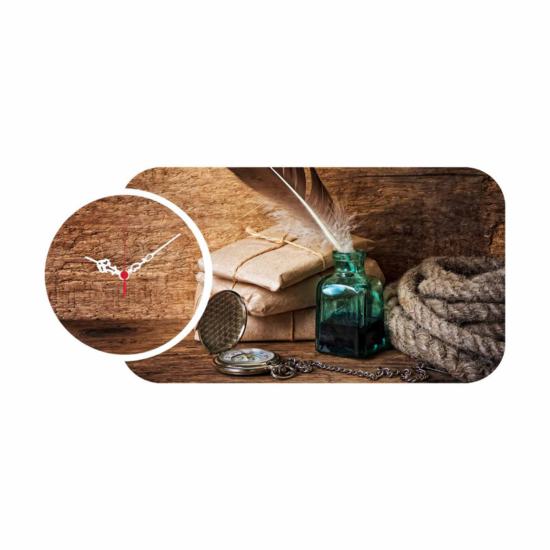 Ensemble de 2 horloges murales décoratives Chic, design moderne, 26,8 x 12,6 pouces | Fabrication 100% bois aggloméré, épaisseur: 0,1 pouce | Parfait pour le salon, le bureau ou la chambre à coucher, les garde-temps élégants et fonctionnels
