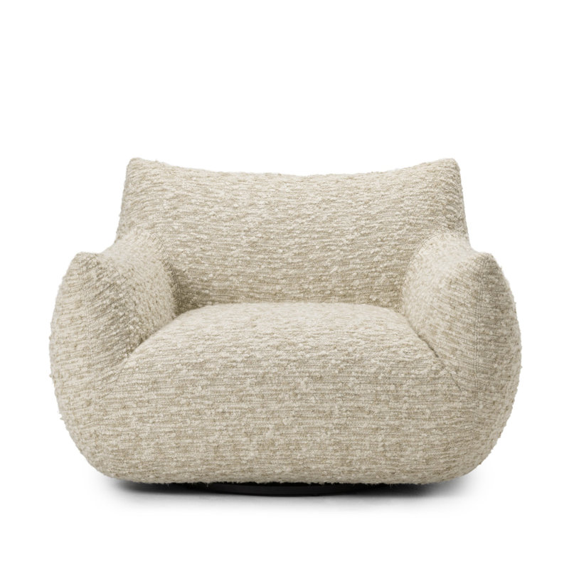Margot Swivel Armchair, Solema Cream Boucle