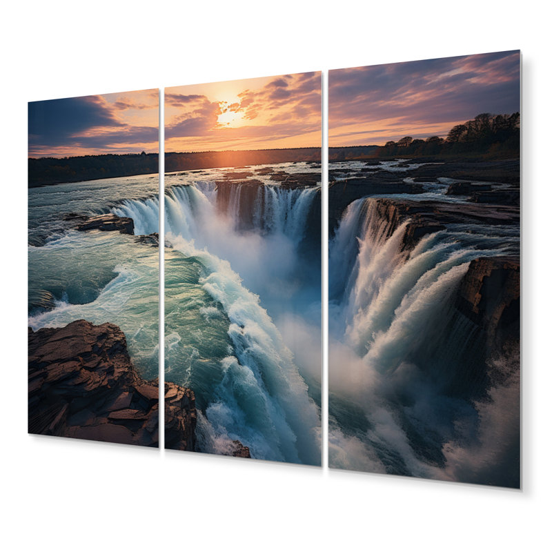 Ensemble de 3 décorations murales Canada Falls Of Splendor II