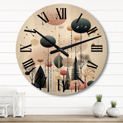 Horloge murale en bois massif Alyssa