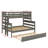 Wooden Twin Over Full Bunk Bed With A Pull-Out  Bed-1252185084