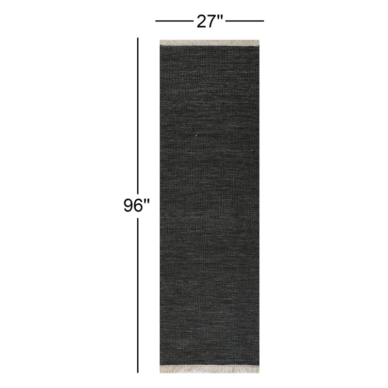 Tapis intérieur / extérieur réversible tissé à la main Cassandra, Tapis de couloir 2 pi 3 po x 8 pi