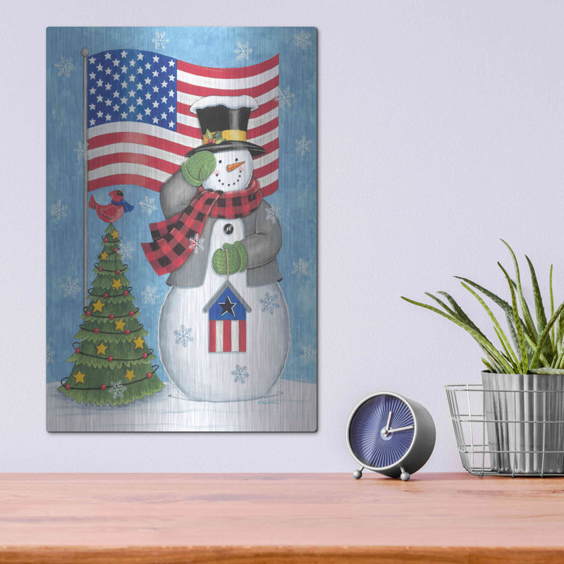 «Patriotic Snowman» par Deb Strain, H 16 po x l 12 po