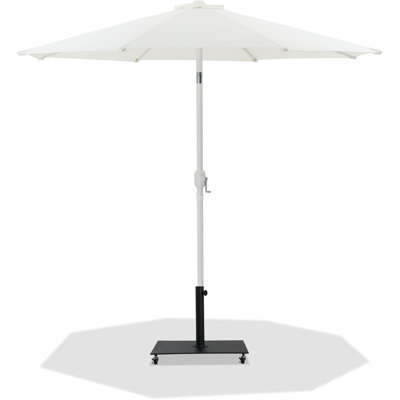 Parasol de patio en tissu / aluminium avec base Chavelle