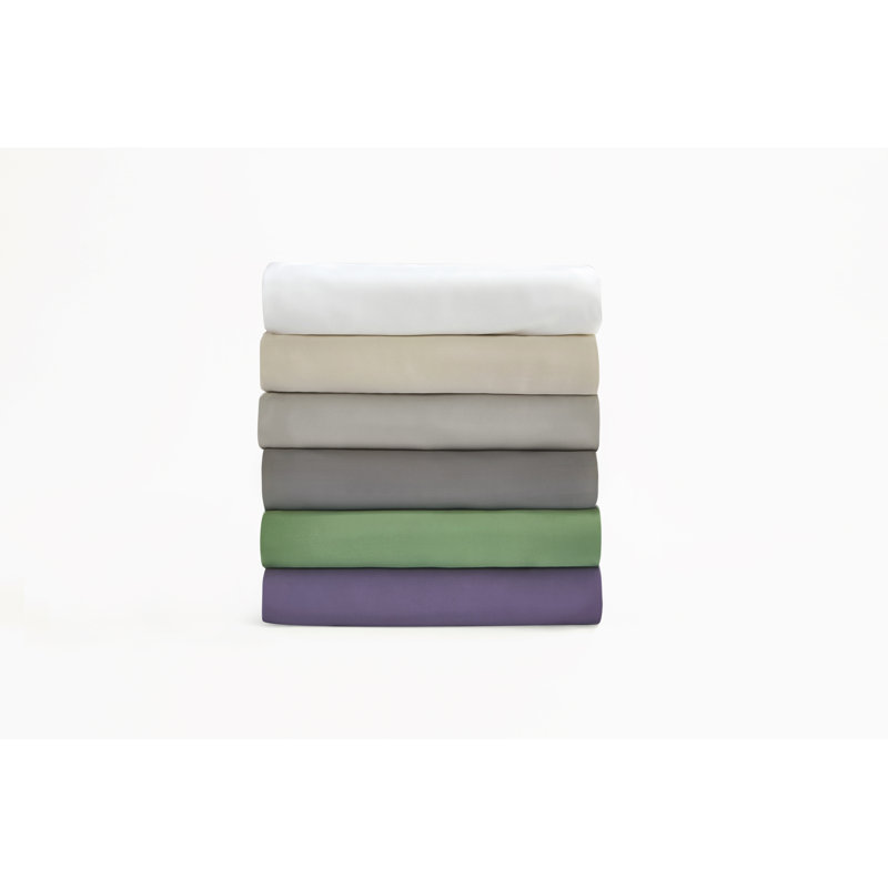 100% Rayon From Bamboo Sheet Set with Extra Soft 1 Flat Sheet, 1 Fitted Sheet with Deep Pockets, & 2 Pillowcases