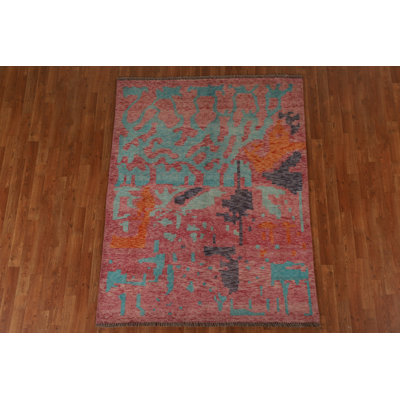 Abstract Gabbeh  Oriental Area Rug 5x6