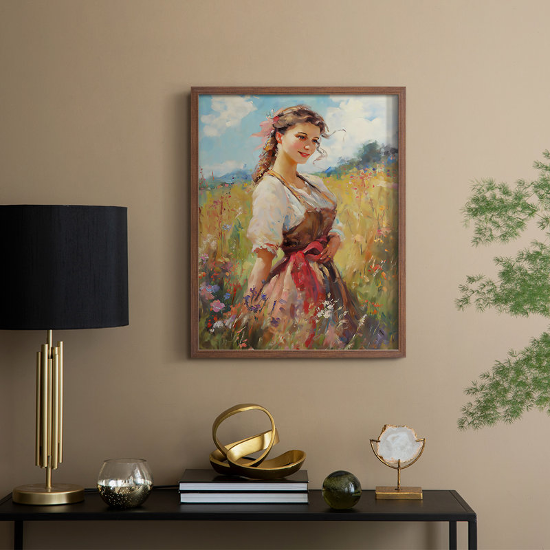 Reproduction encadrée WOMEN Series CCXCVI - bois massif, H 21 po x l 17 po, Noyer
