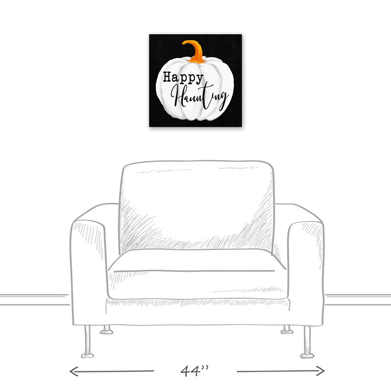 « happy haunting », art textuel sur toile