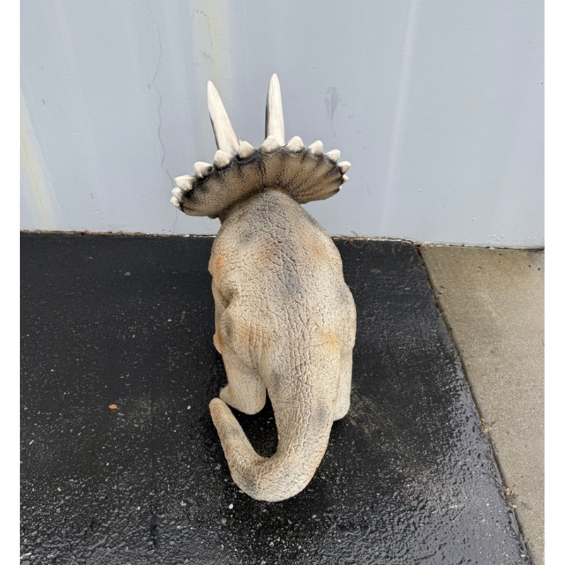 Small Walking Triceratops Dinosaur Statue