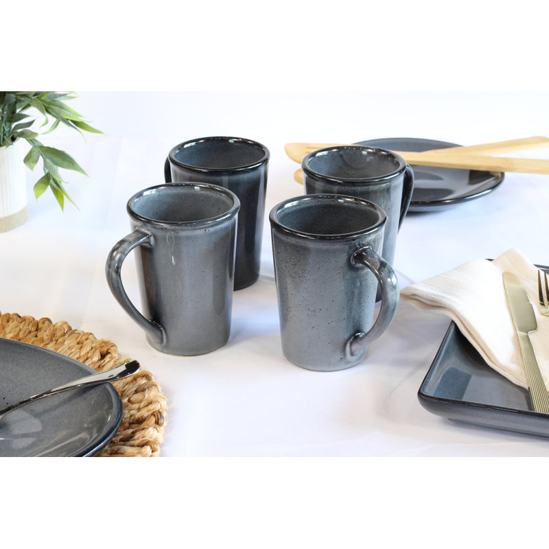 Ensemble de grandes tasses à café en céramique 4 pièces Denali, Ensemble de 4