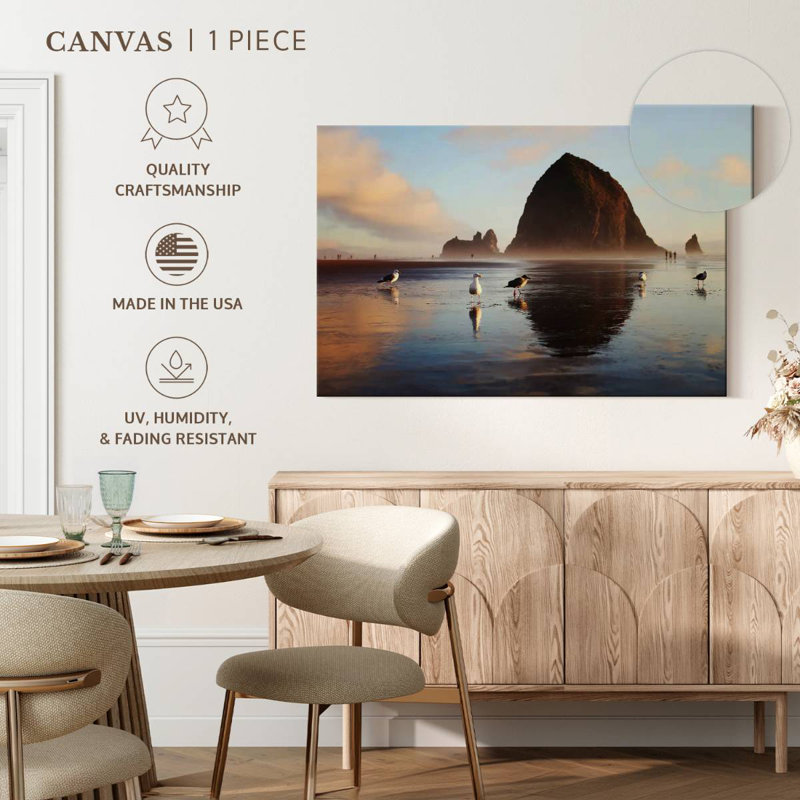 Gillard Haystack Rock Seagulls, 34" H x 51" W