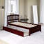 Lit plateforme avec tiroirs en bois-372778244
