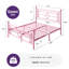 Base de lit plateforme en métal 14 pouces - style victorien rétro-1517800943-1517800940