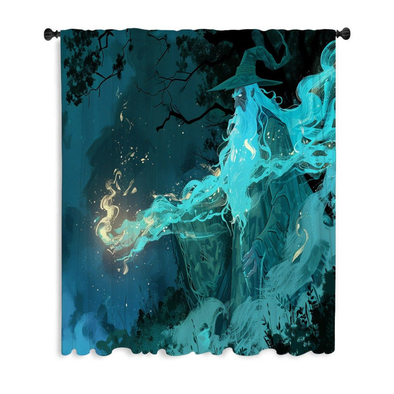 Rideau transparent en polyester Masamune, L 50 po x L 84 po