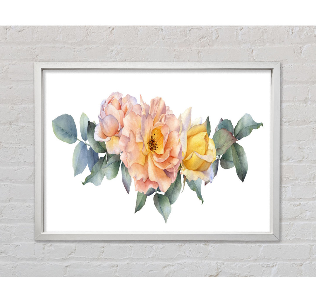 The Blush Pink Rose - Einzelner Bilderrahmen Kunstdrucke auf Leinwand