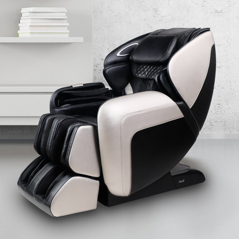 Fauteuil de massage OS-Atai, Similicuir noir, Noir