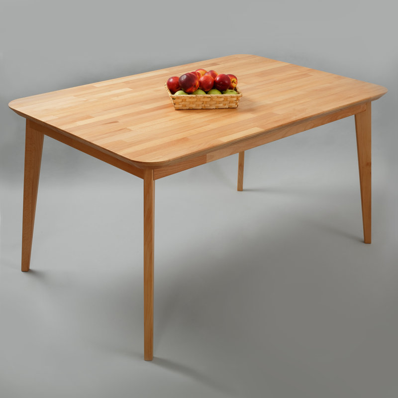 Dantzler solid wood dining table, H75 x L140 x W90cm, Beech Heartwood