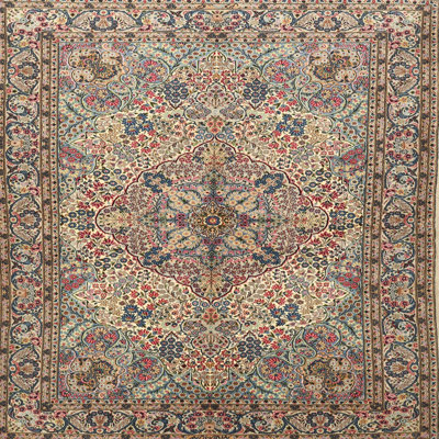 Tapis en laine beige / gris