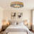 19.7'' Tiffany-style Peacock Tail Shell Ceiling Light