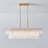 6 Light Gold 2-tiered Chandelier With Textured Glass