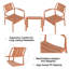 Ensemble de chaises de patio d'extérieur / d'intérieur 3 pièces, ensembles de patio en polypropylène résistants aux rayons UV et aux intempéries -839949400